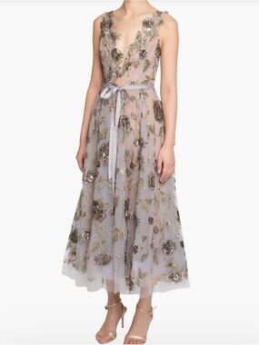 Marchesa Embroidered dress